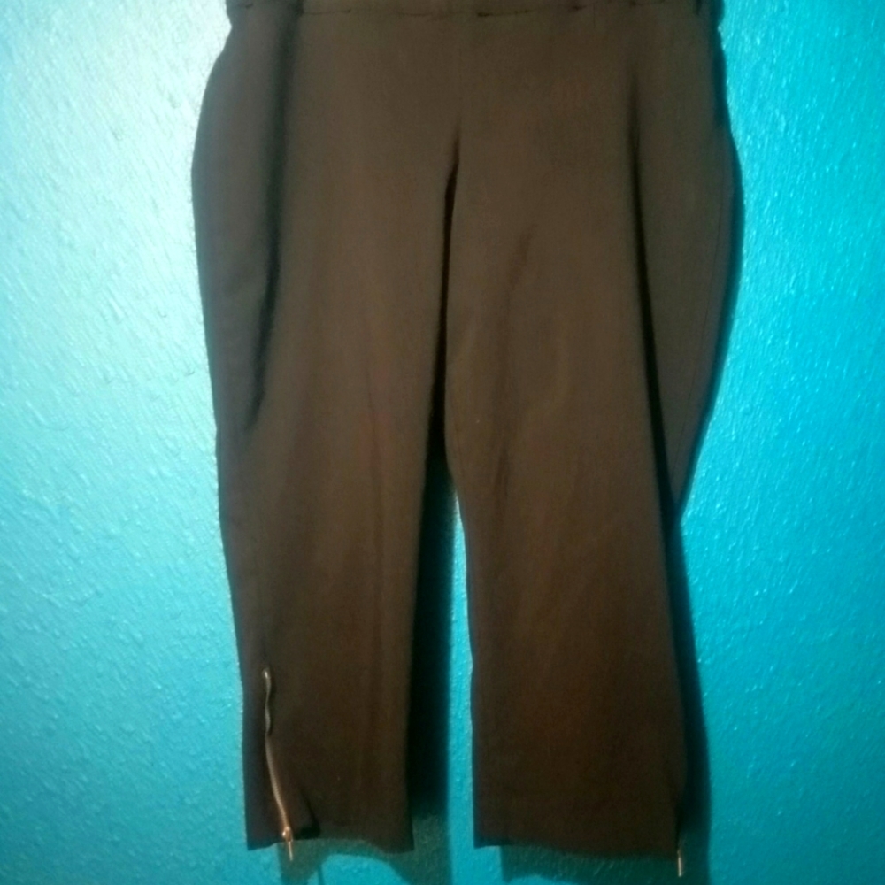 Rafaella Annalie Zipper Hem Pull on Capri size 20